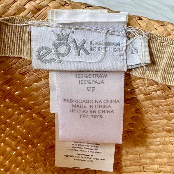 EPK Kids Straw Hat Fringe Brim with Colorful Band Size S - Picture 5 of 9